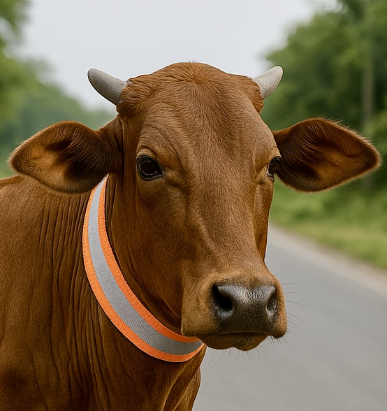 High Visibility Cow Reflector Belt for Night Safety – Adjustable & Durable Collar Strap - Image 5