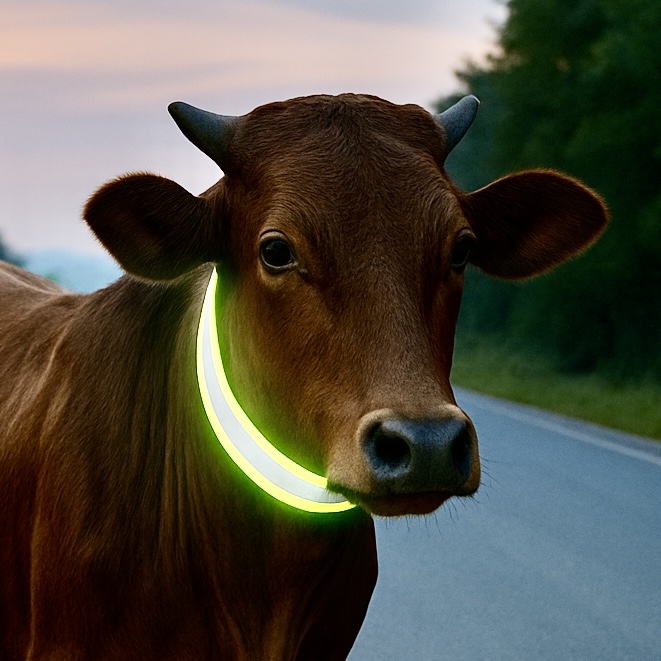 High Visibility Cow Reflector Belt for Night Safety – Adjustable & Durable Collar Strap - Image 9